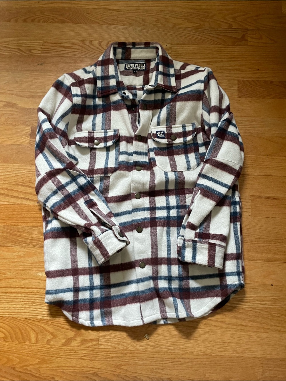 Bent Paddle Brewing Company Plaid Shacket Flannel Size Small Unisex